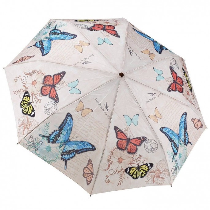 Описание зонта Vintage Butterflies Auto Open/close Folding Umbrella