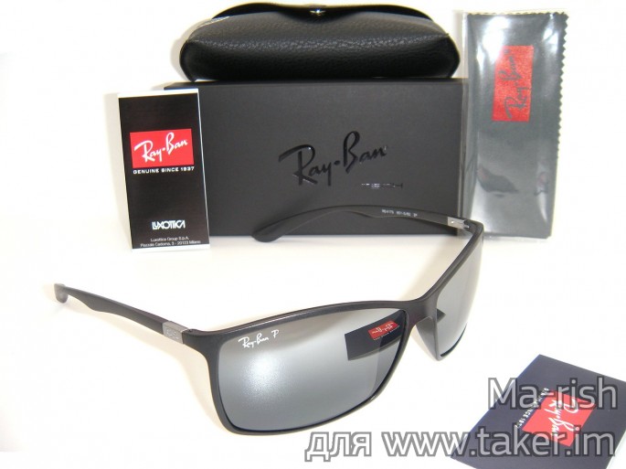 Обзор мужских солнцезащитных очков Ray-Ban Liteforce RB 4179 601-S/82 62mm Matte Black / Silver Mirror Polarized