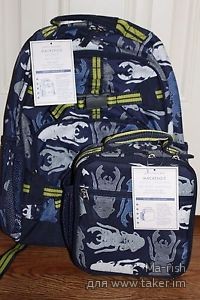 Обзор двух детских рюкзаков NWT Pottery Barn Kids Mackenzie BLUE BUG в двух размерах PRE-K BACKPACK и SMALL BACKPACK