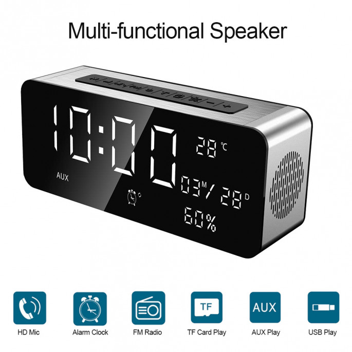 Часы-колонка SARDINE A10 с bluetooth и fm радио
