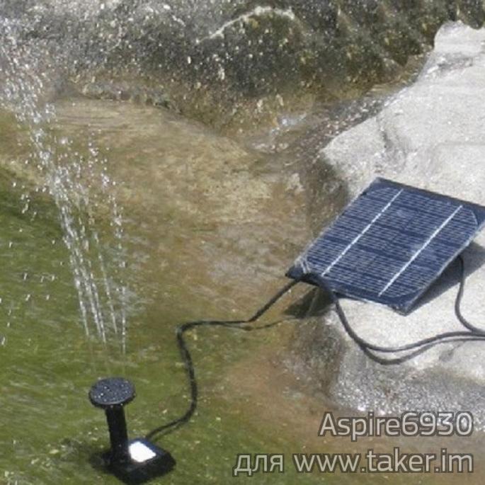 Миниатюрный фонтан на солнечной батарейке
